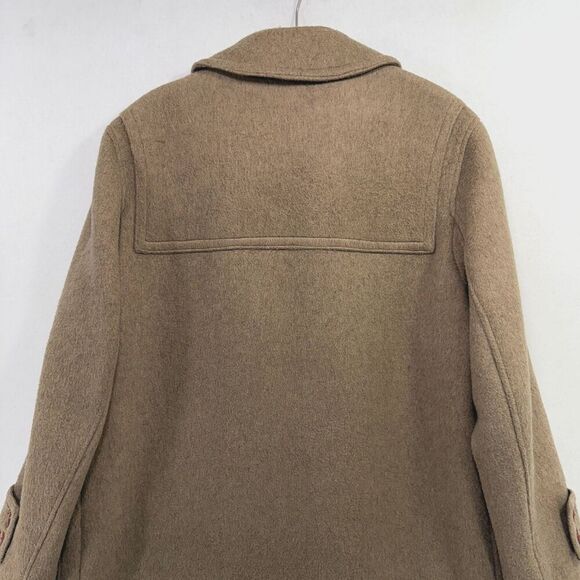 Vintage Olympic Convoy Coat Women M Wool Linen Blend Duffle Toggles Austria 70s - Picture 5 of 12